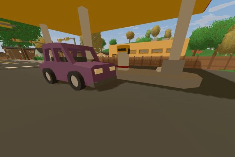 Best Vehicle in Unturned Featured- Car at Gas Station