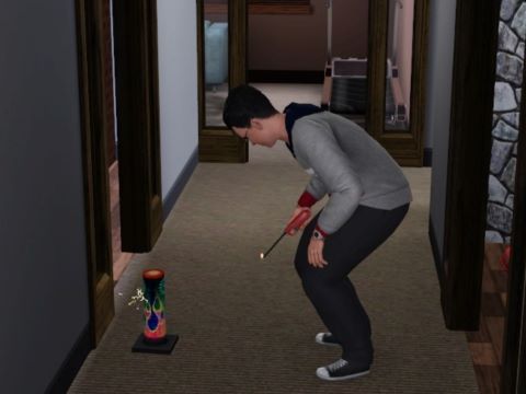 Lighting fireworks indoors